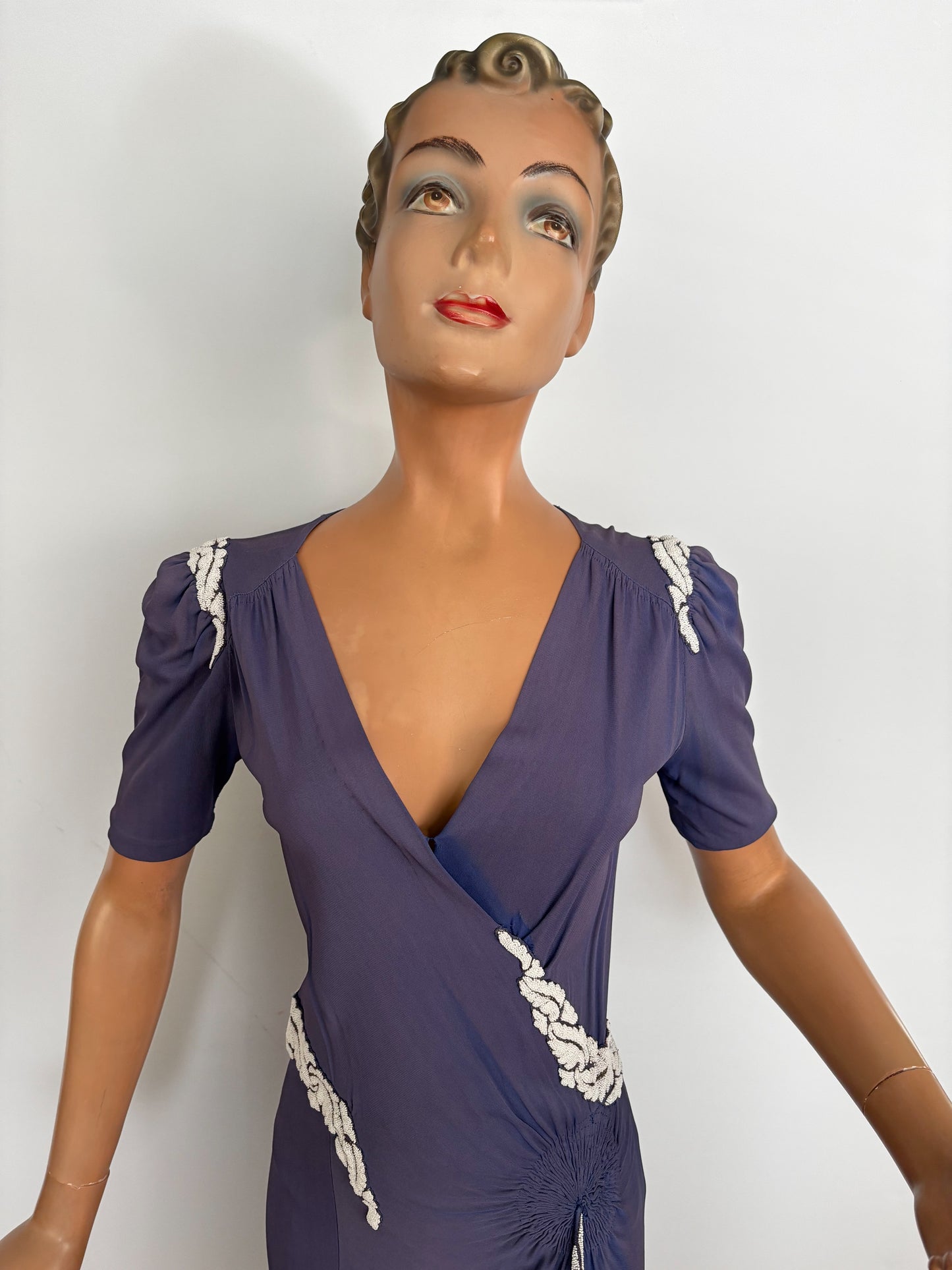 Wounded - 1930s Seed Beads Tassel Dress | S