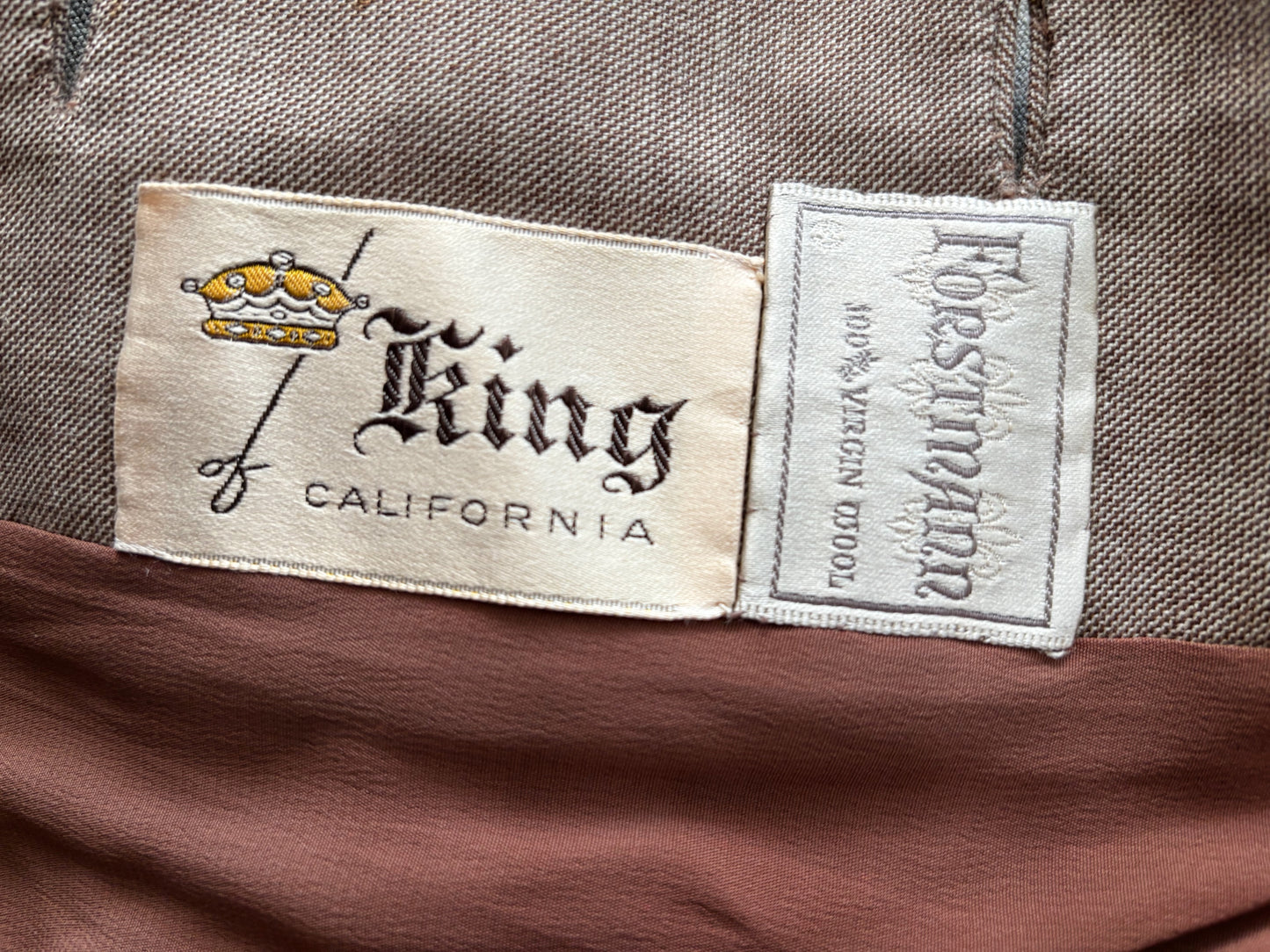 1940s Forstmann Gabardine Block Jacket | Medium/Large