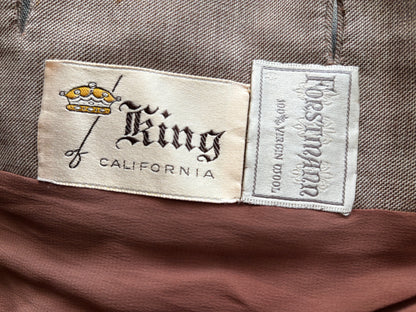 1940s Forstmann Gabardine Block Jacket | Medium/Large