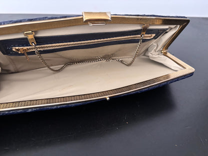 1960s Envelope Clutch with Folding Chain Handle