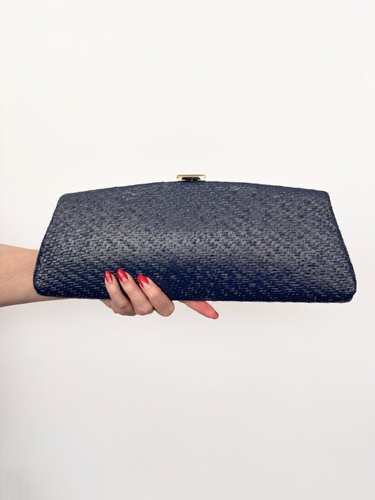 1960s Envelope Clutch with Folding Chain Handle