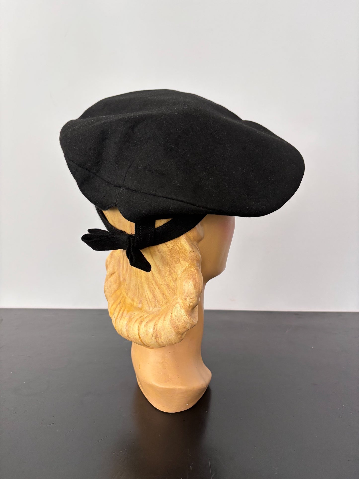 1930s/1940s Black Felt Beret