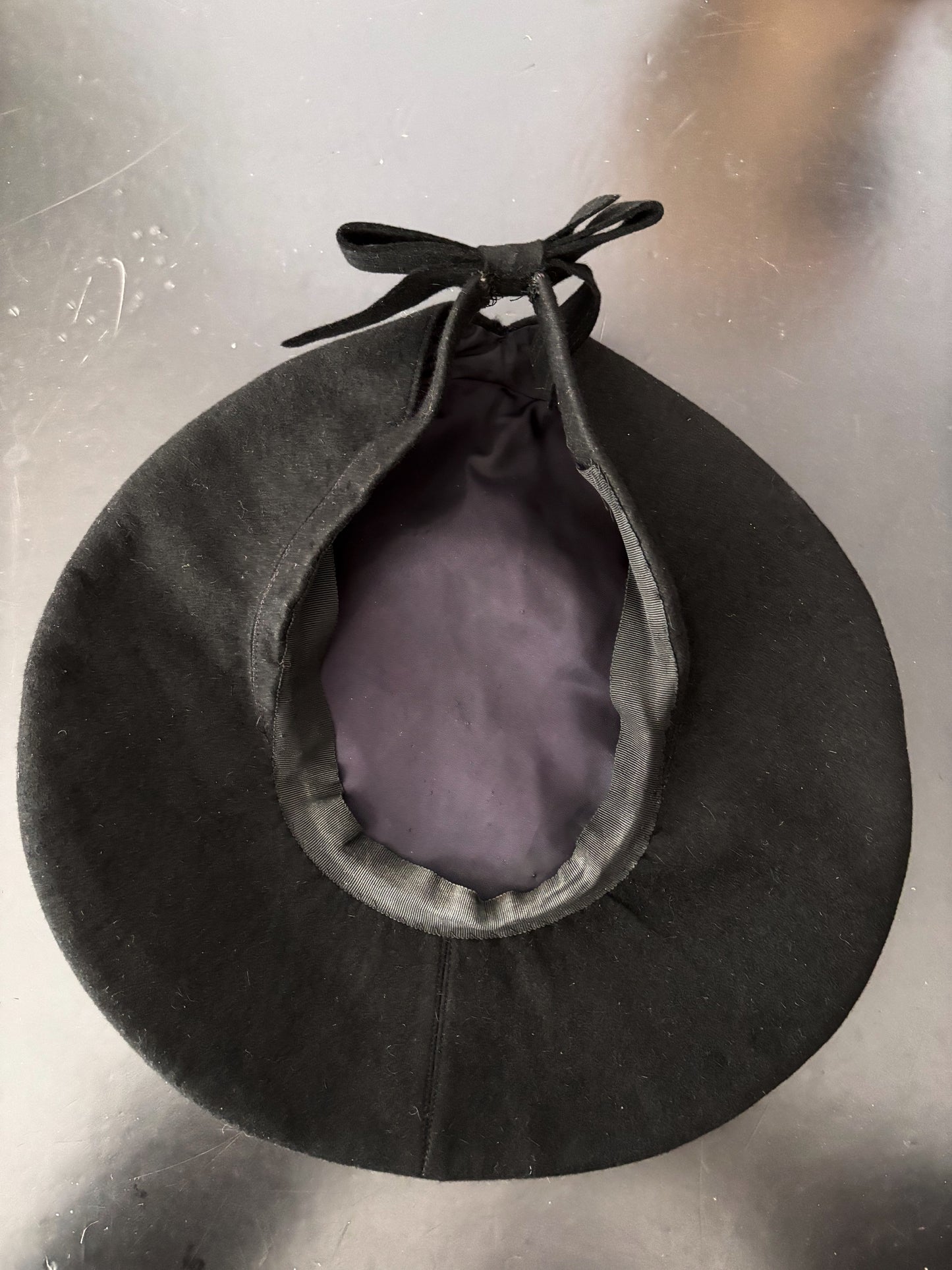 1930s/1940s Black Felt Beret