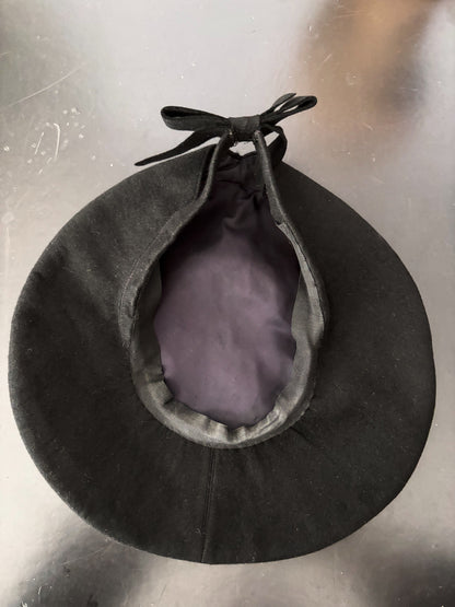 1930s/1940s Black Felt Beret