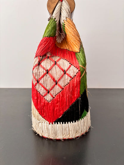 1950s/60s Colorful Raffia Handbag