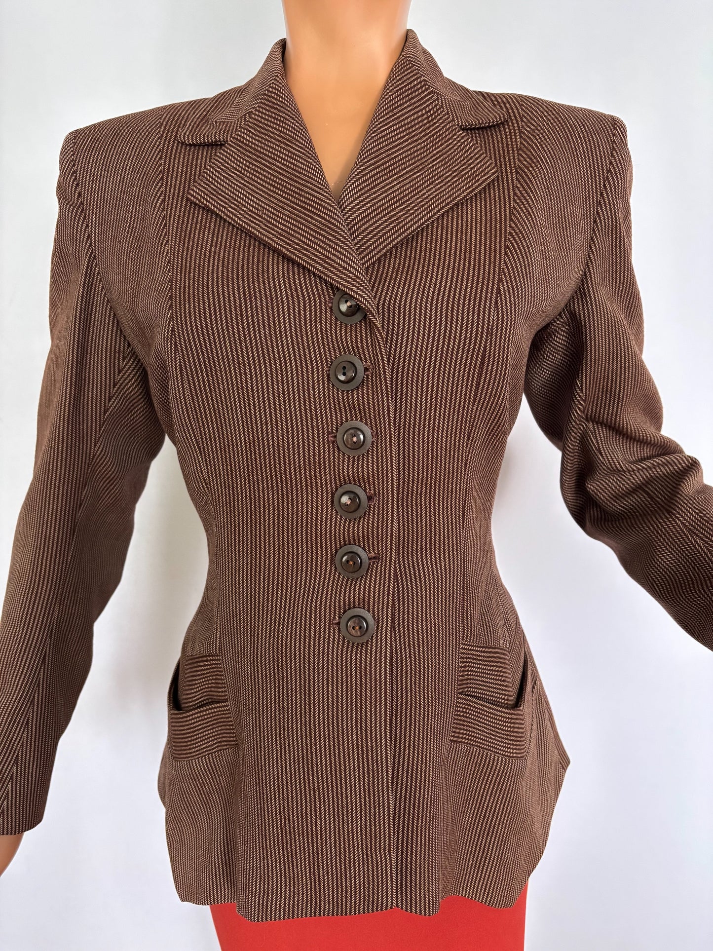 M | 1940s Co-Mar Tailor Made Wool Gabardine Jacket
