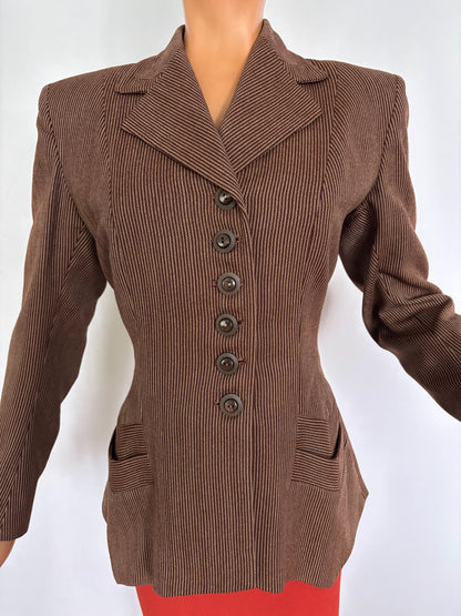 M | 1940s Co-Mar Tailor Made Wool Gabardine Jacket