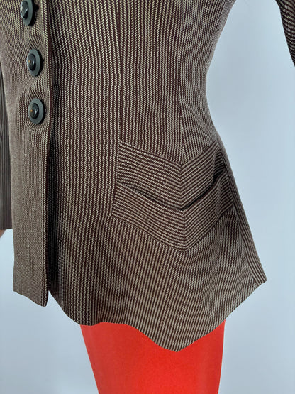 M | 1940s Co-Mar Tailor Made Wool Gabardine Jacket