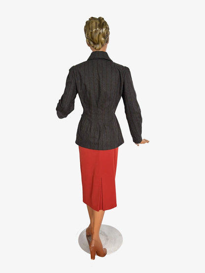 M/L | 1940s Style Wool Utility Jacket