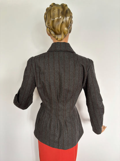 M/L | 1940s Style Wool Utility Jacket