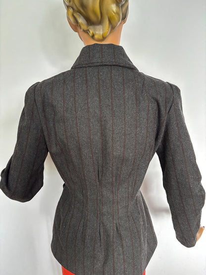 M/L | 1940s Style Wool Utility Jacket