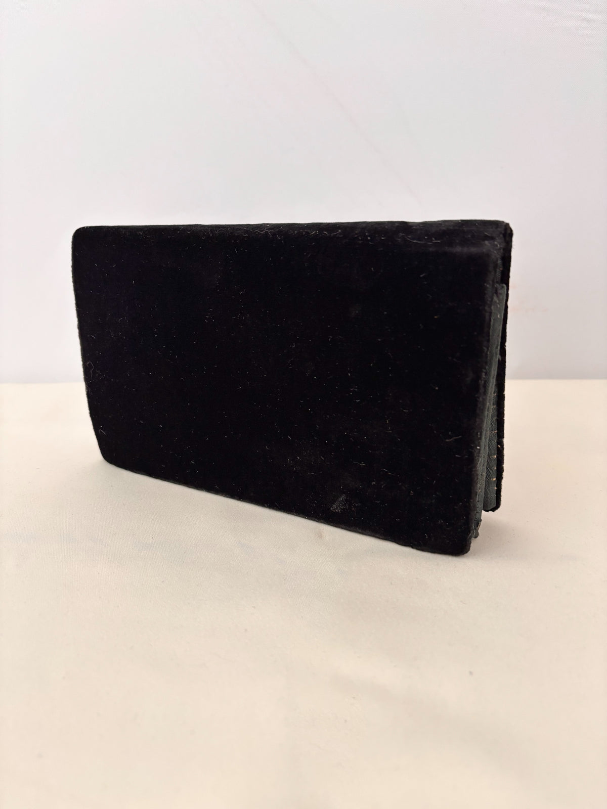 1950s/60s Black Velvet Goldwork Embroidered Clutch