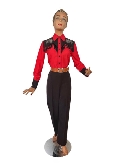 Julie 1940s Style Slacks Black