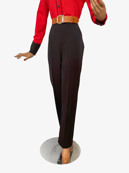 Julie 1940s Style Slacks Black