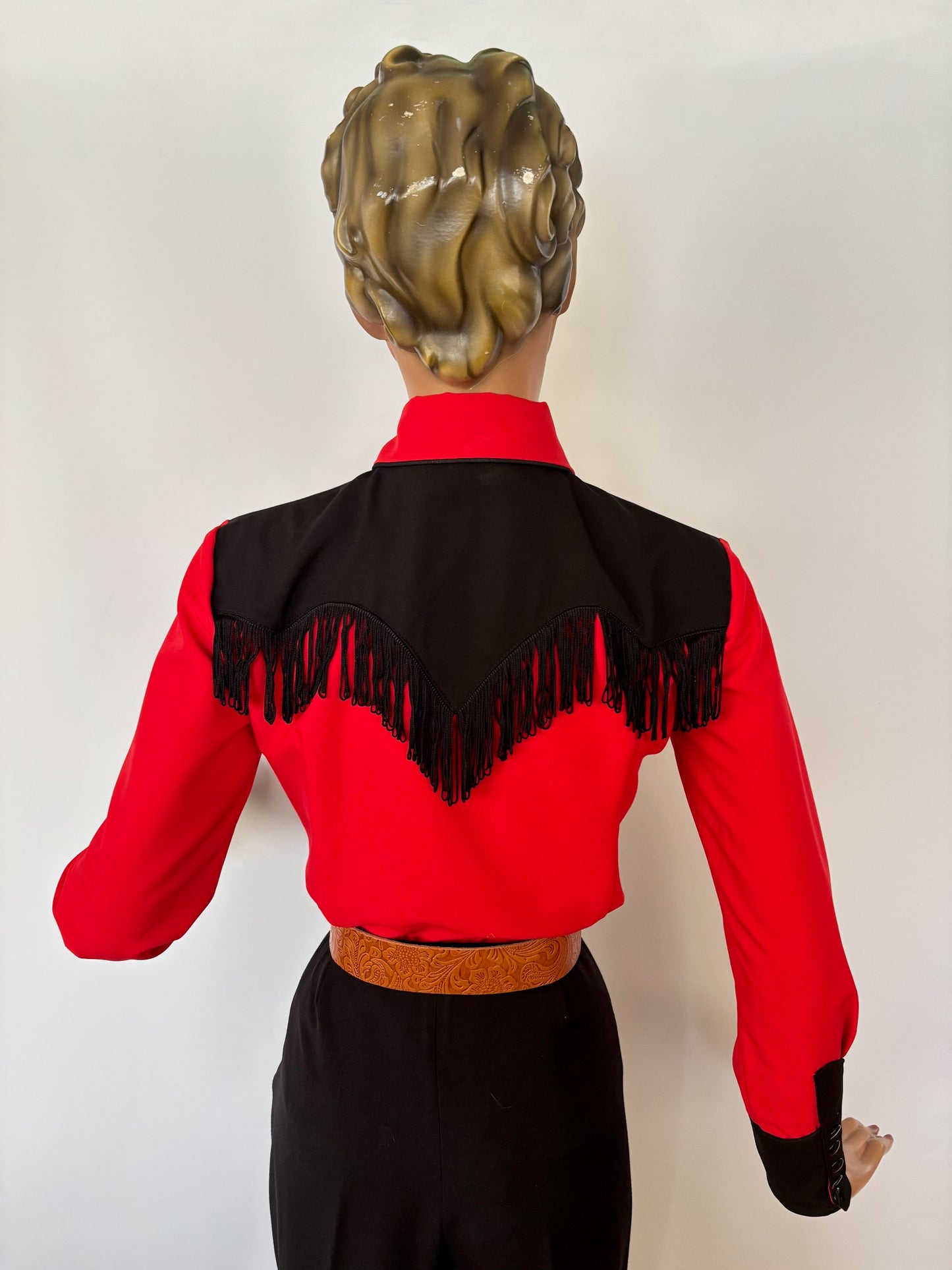 June 1940s Western Blouse Red - Made to Order