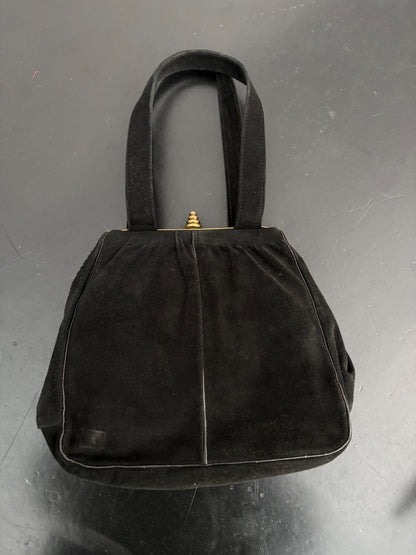 1940s Suede Handbag