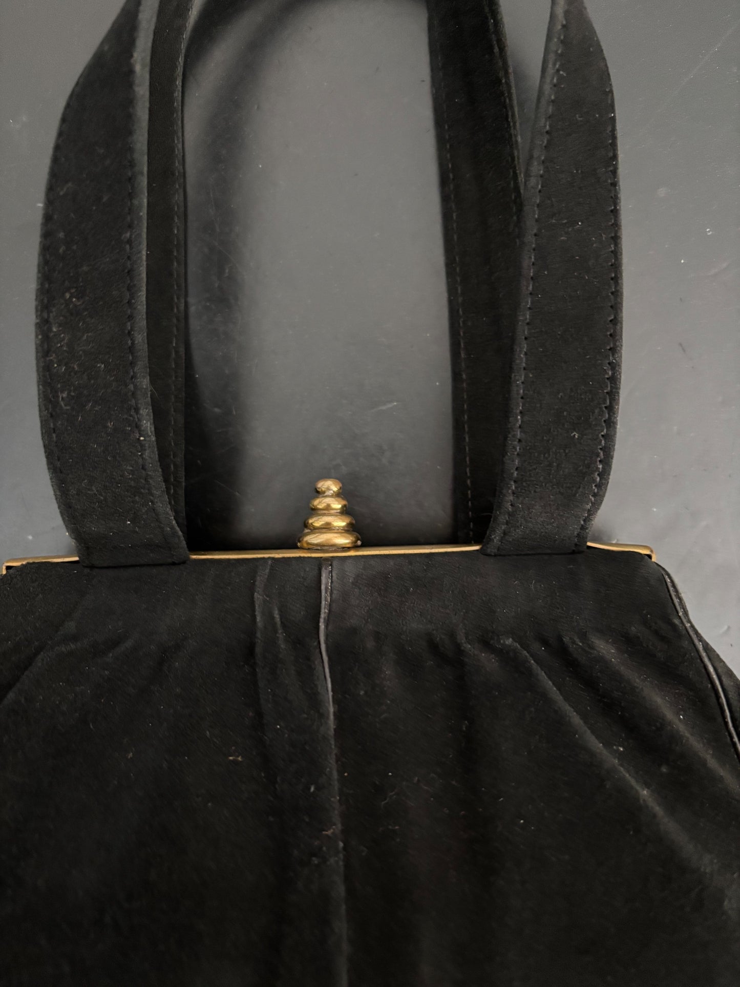 1940s Suede Handbag