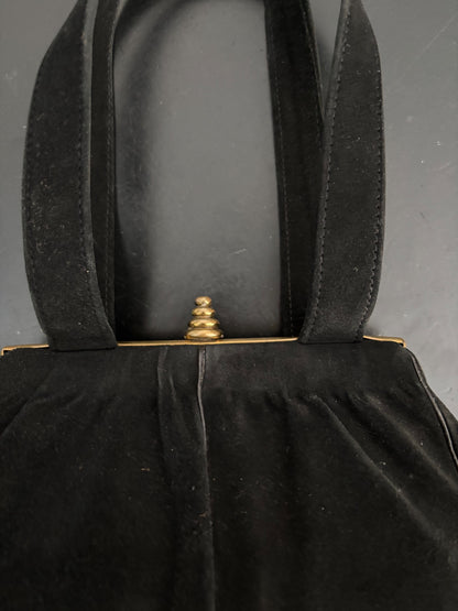 1940s Suede Handbag