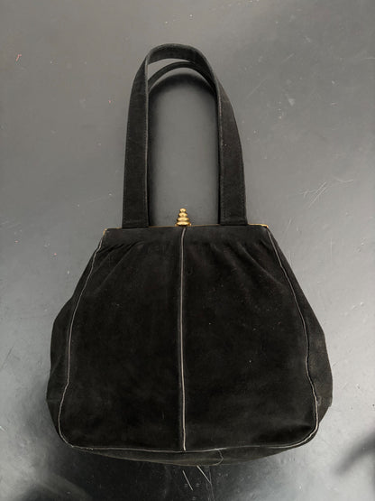 1940s Suede Handbag