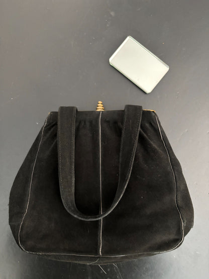 1940s Suede Handbag