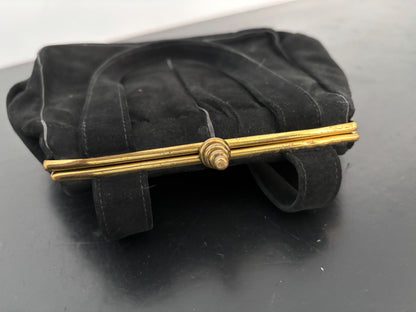 1940s Suede Handbag