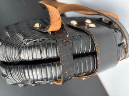 1950s/1960s Black Wicker Handbag