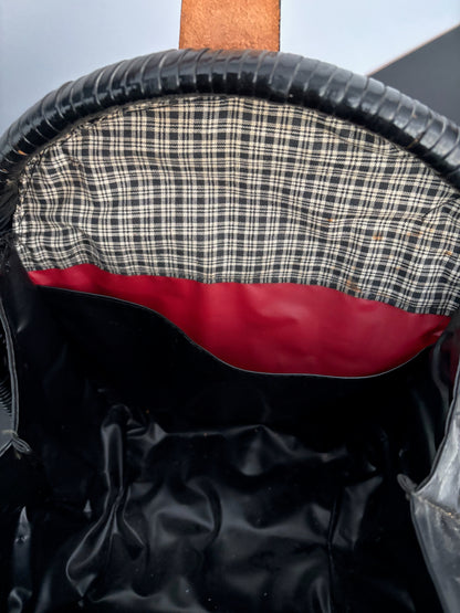 1950s/1960s Black Wicker Handbag