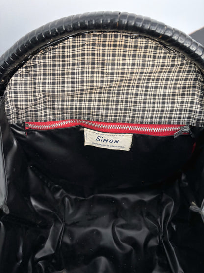 1950s/1960s Black Wicker Handbag