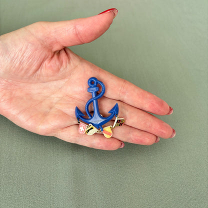 Vintage Anchor Souvenir Brooch Konigswinter