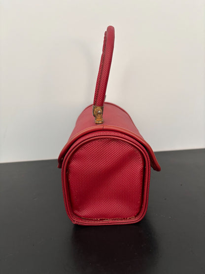 1950s Red Structured Plastic Handbag