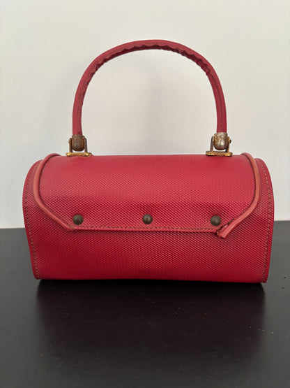 1950s Red Structured Plastic Handbag