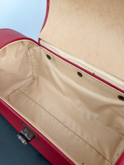 1950s Red Structured Plastic Handbag