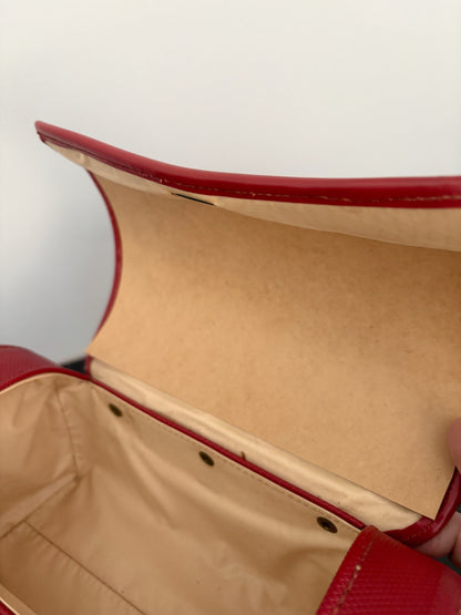 1950s Red Structured Plastic Handbag