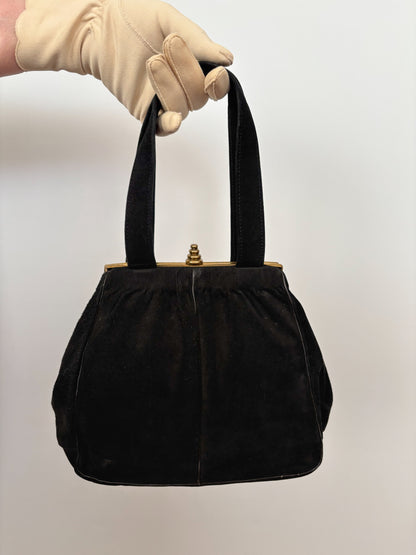 1940s Suede Handbag