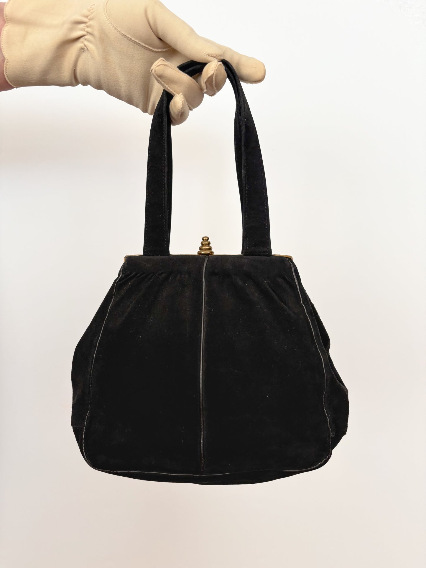 1940s Suede Handbag