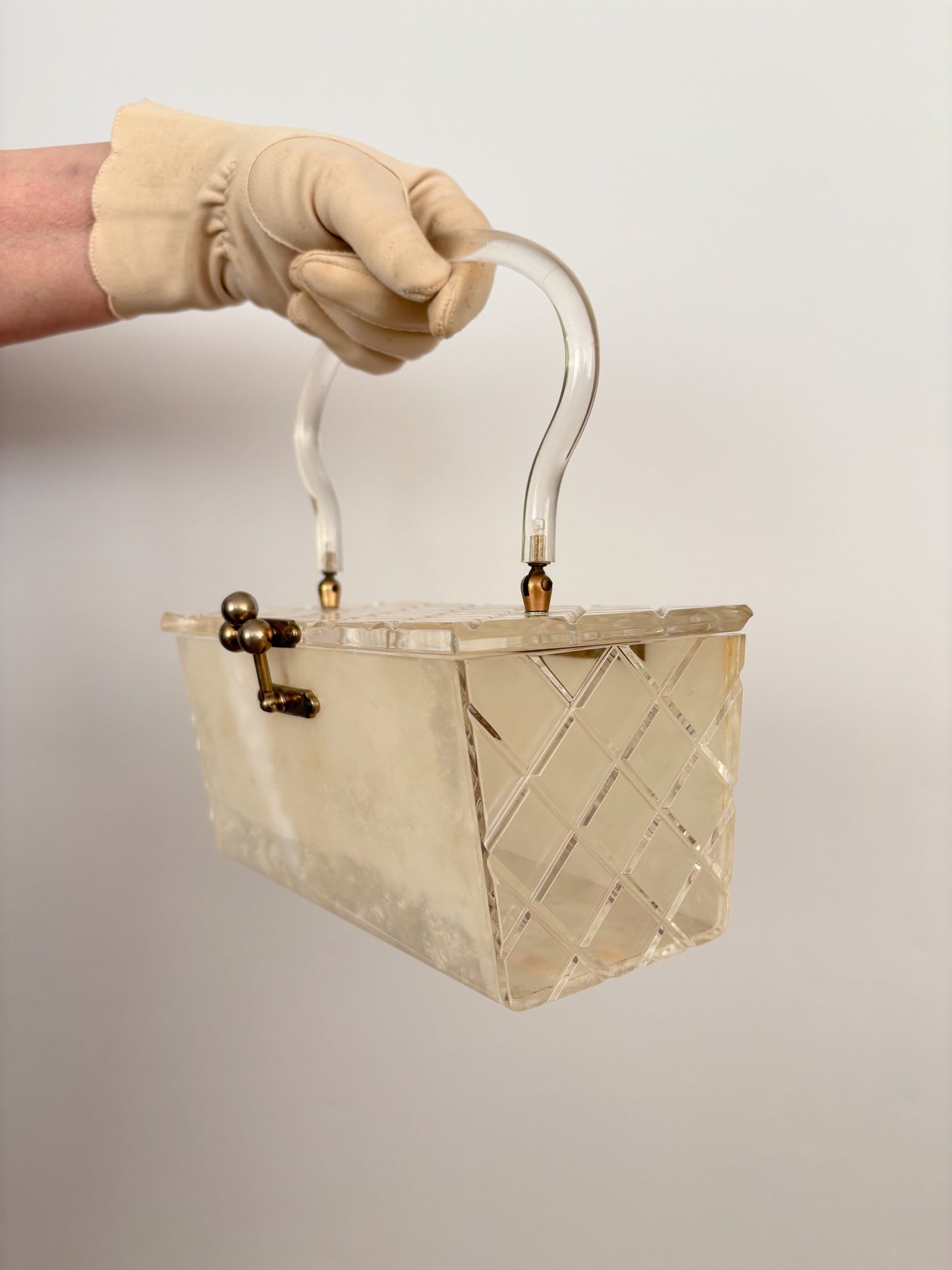 1950s Lucite Box Handbag - Wounded