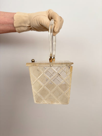 1950s Lucite Box Handbag - Wounded