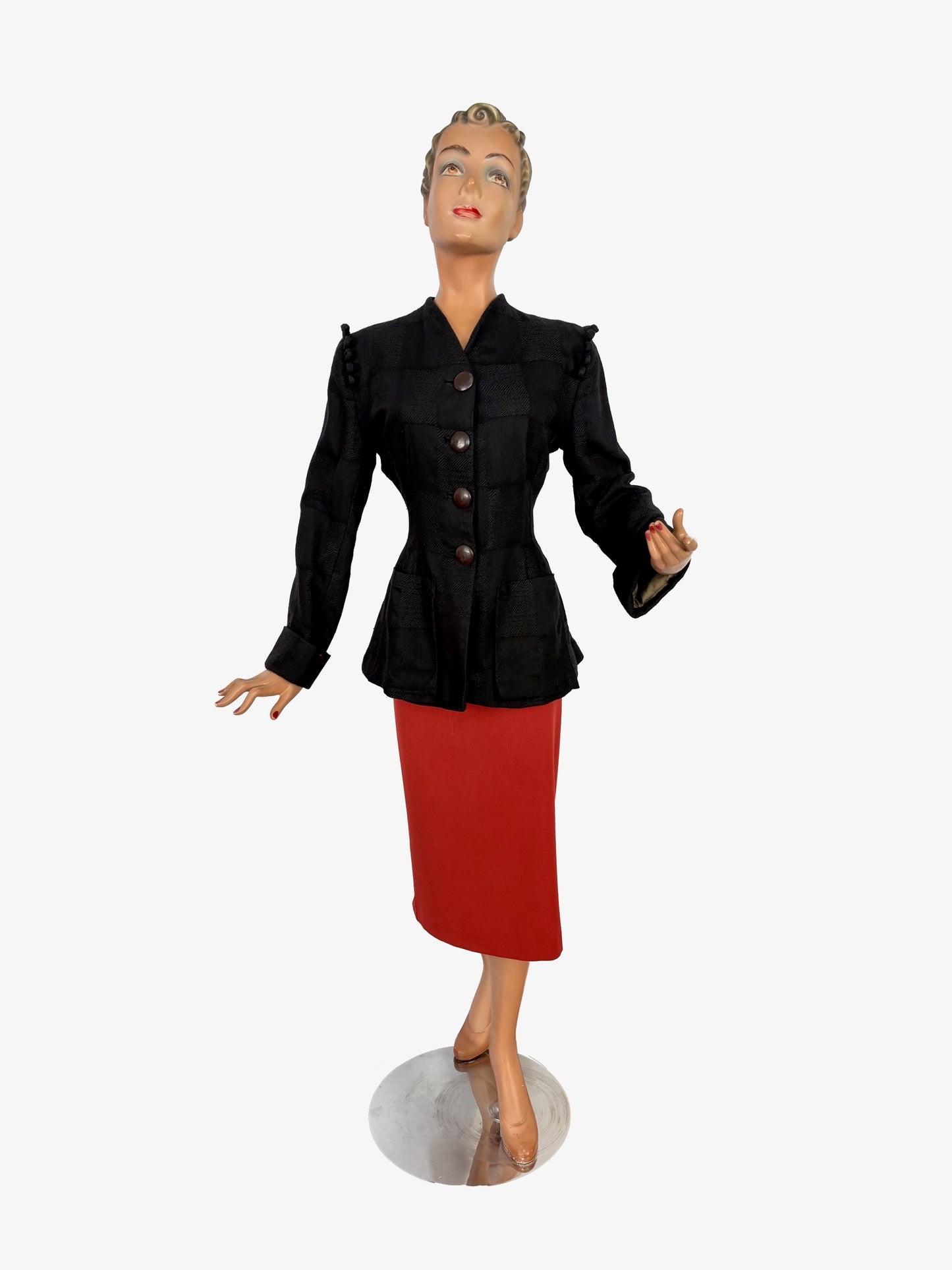 M | 1940s Style Wool Gabardine Jacket