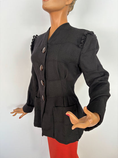 M | 1940s Style Wool Gabardine Jacket