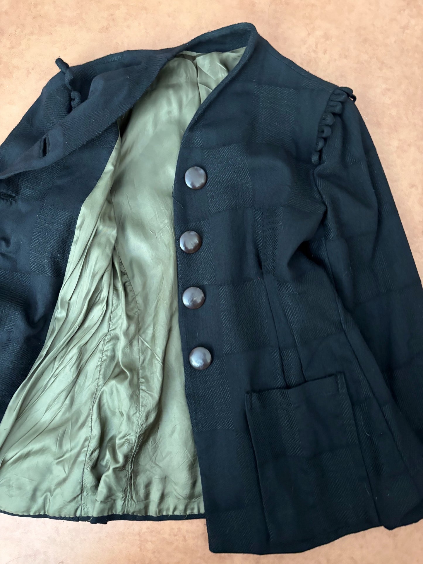 M | 1940s Style Wool Gabardine Jacket