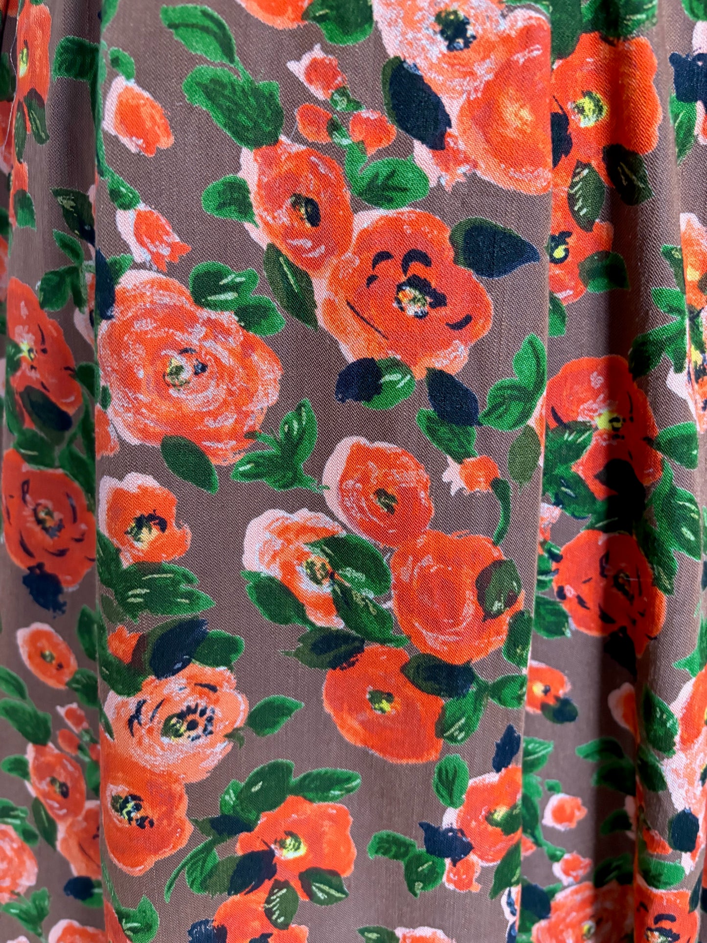 XS | 1950s Floral Wool Mix Skirt