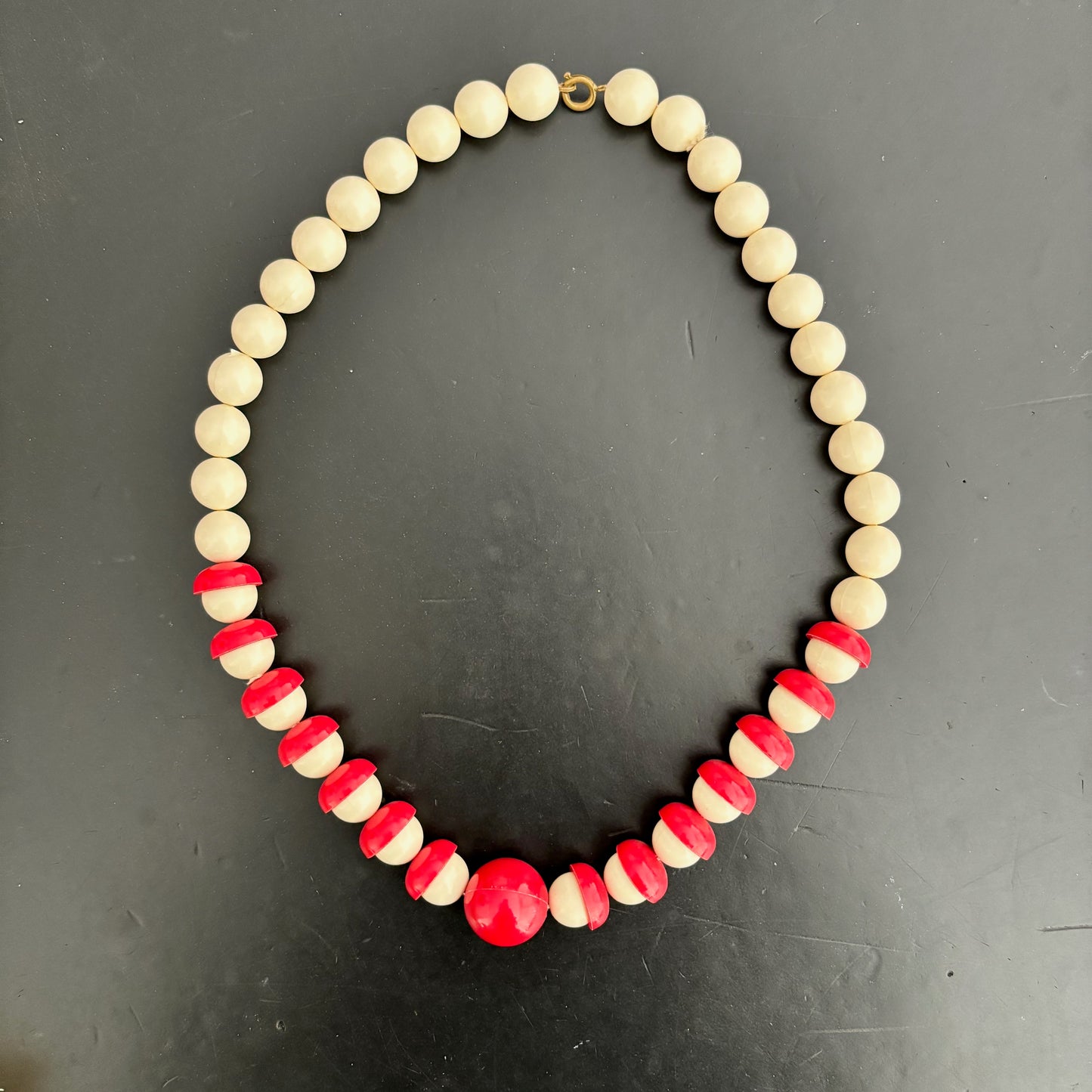 Mid Century Ball Beaded Necklace