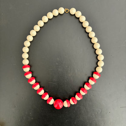 Mid Century Ball Beaded Necklace