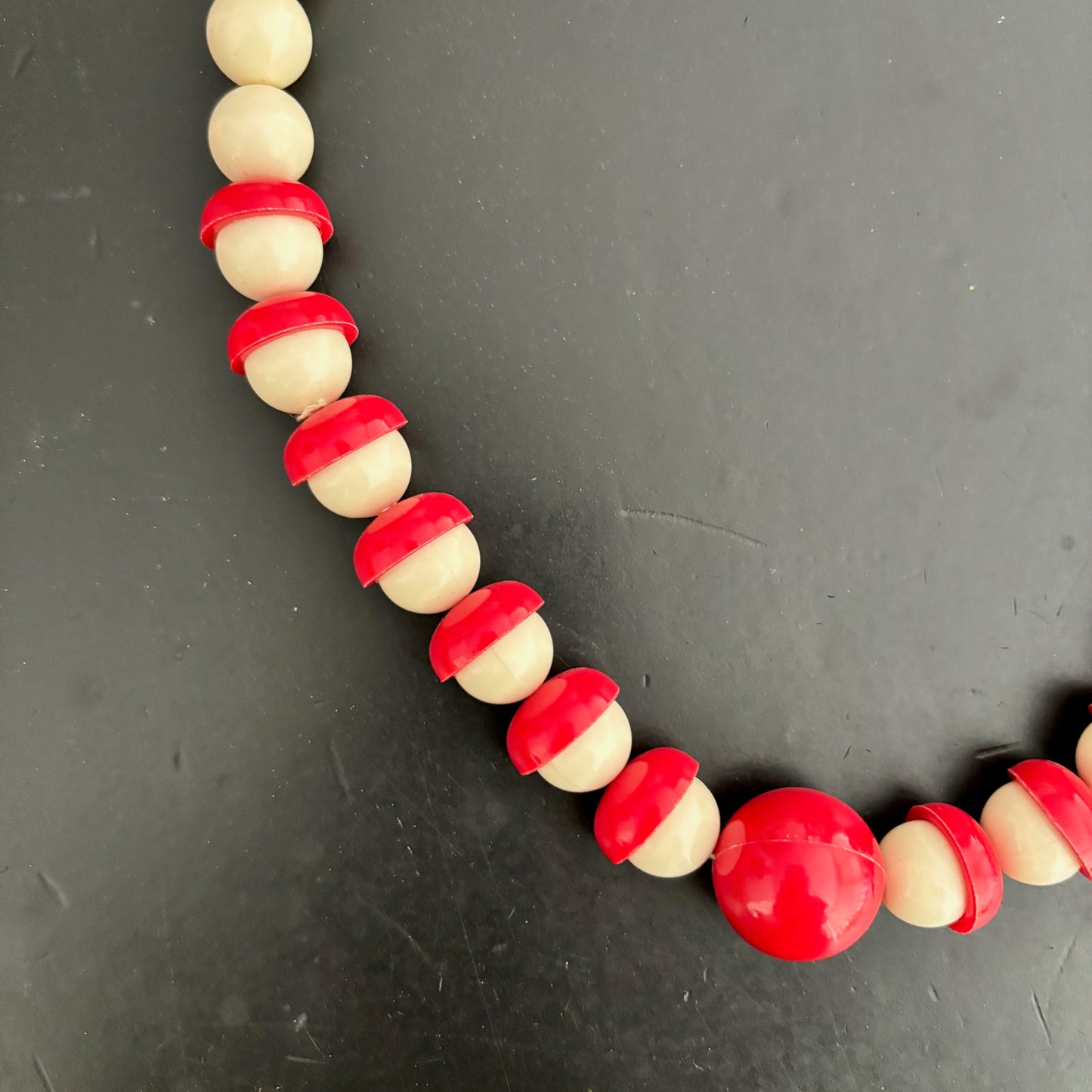 Mid Century Ball Beaded Necklace