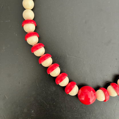 Mid Century Ball Beaded Necklace