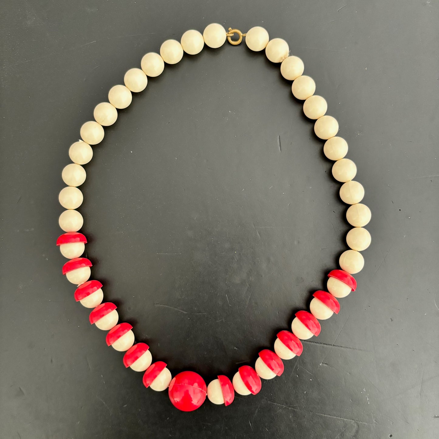 Mid Century Ball Beaded Necklace