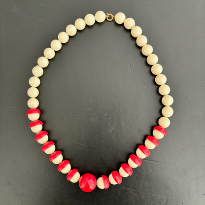 Mid Century Ball Beaded Necklace