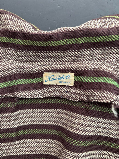 S/M | 1940s Striped Wool Tailored Jacket