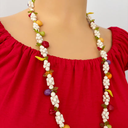 Vintage 1960s Fruit Necklace