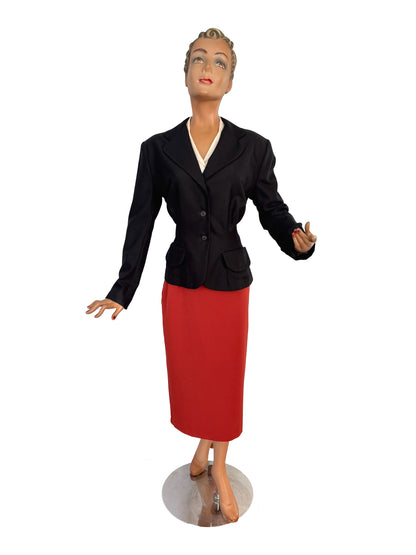 L | 1940s Style Wool Jacket